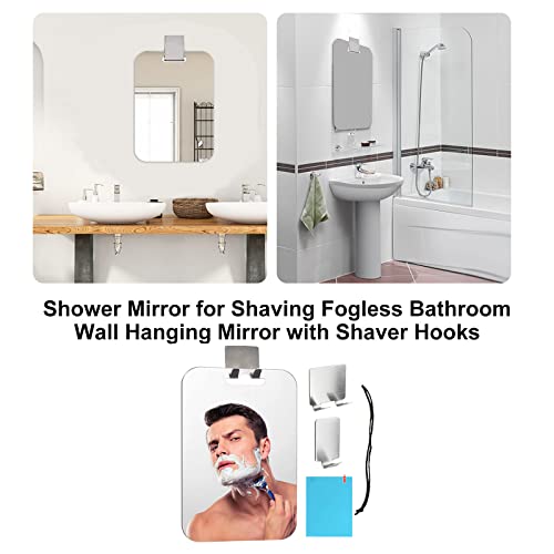לייהו מקלחת מראה עבור גילוח ערפל אמבטיה קיר תליית מראה עם מכונת גילוח ווי נייד ערפל-משלוח מראה עבור