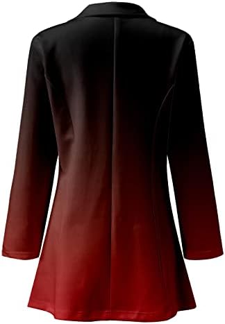 מעילים מודפסים לנשים קרדיגן חליפה רשמית דש שרוול ארוך ז'קט משרד עסק