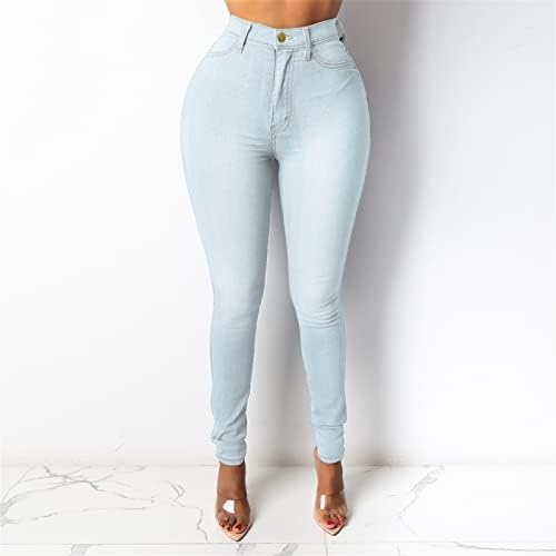 Maiyifu-GJ למותניים גבוהות מותניים עפרונות רזים ג'ינס סקרנים מזדמנים רזים מתאימים מכנסי ג'ינס מכנסיים