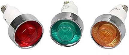 Tioyw 1pcs PL מחוון אותות מתג כפתור אדום ירוק אדום, צהוב 12V 24V/110V AC220V פתיחת 13.5 ממ