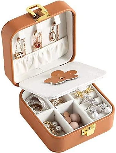 תיבת אחסון תכשיטים מעור של ZCXIYIU לחברות שרשרת ניידת ומארגן תיבות תכשיטים טבעות בטוחים וחזקים