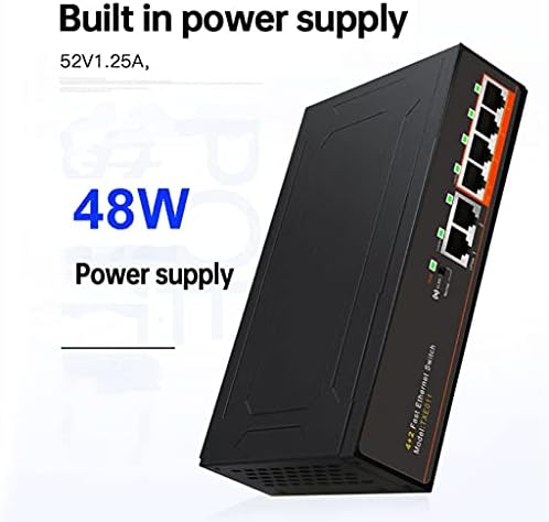 Sxyltnx 4-port+2 קישור up קישור 100 מגהביט לשנייה מתג אתרנט מהיר רשת 250m שידור 52V 1.25a VLAN Power Connect