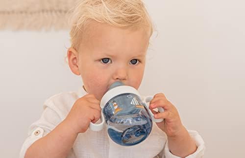 מפל מיו-נגד טפטוף שתיית כוס-עמוק כחול-דליפת הוכחה כוס 6 חודשים - תינוק שתיית כוס-דליפת הוכחה-מדיח