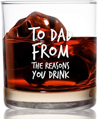 כדי אבא מהסיבות שאתה שותה ויסקי ויסקי זכוכית 11 עוז-יום הולדת מצחיק או יום האב מתנה עבור אבא הטוב ביותר אי