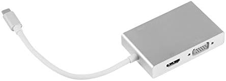 סוג C ל- VGA מתאם, כבל 15 סמ כבל USB 3.0 סוג C USB ממיר OTG מהירות גבוהה PRINDSISIO 4K פלט אלקטרוניקה