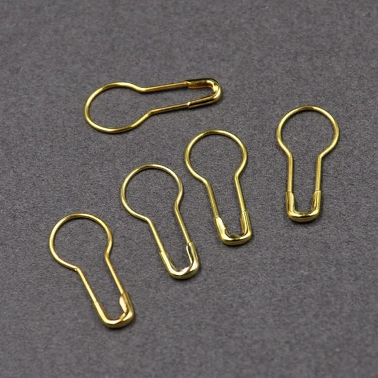 סיכת בטיחות מיני זהב 22 ממ קטעי הבטיחות להדקת מתכת זעירים לתג תחקיר תכשיטים 100 יחידות