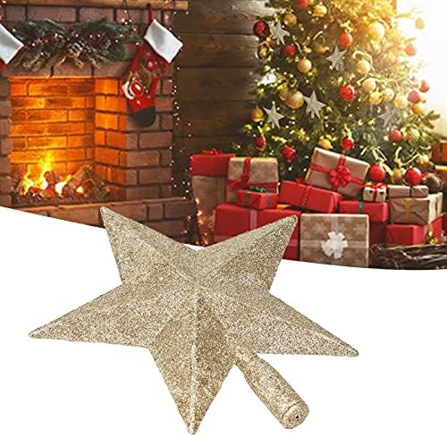 טופר עץ חג המולד מיני, טופר עץ כוכב מבריק קל משקל נייד לבית לחנות