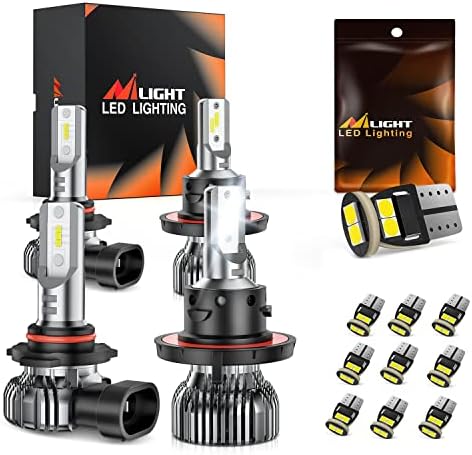 NILIGHT H13 9008 פנסי LED ו- H10/9145/9140 אורות ערפל בתוספת T10/194/168/2825/W5W נורות LED