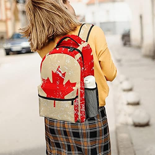 תרמילי טיול רטרו דגל קנדה תיק כתף אופנה משקל קל משקל רב-כיס ללימוד בית ספר קניות בעבודות לימוד