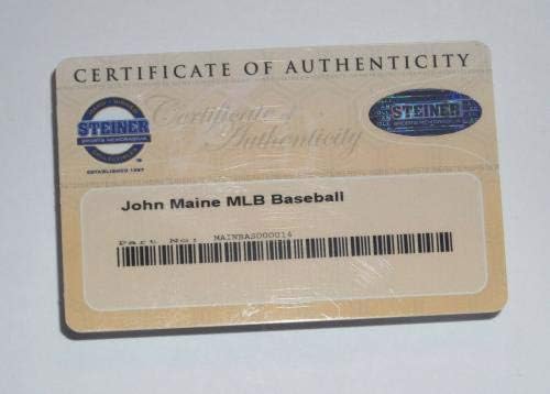 ג'ון מיין חתם על בייסבול OML NY Mets Baltimore Orioles Boston Red Sox Steiner - חתימות בייסבול