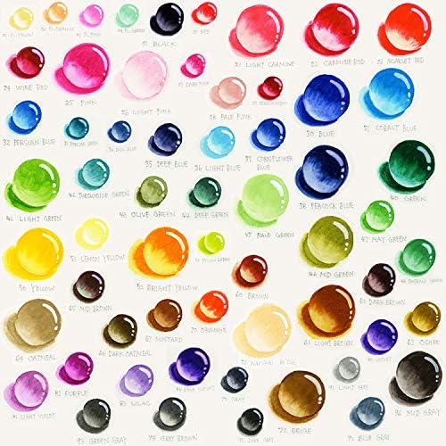 Kuretake Zig צבע נקי מברשת אמיתית 48 צבעים סט, קצה מברשת מוסמך AP, גמיש, איכות מקצועית, ללא ריח,
