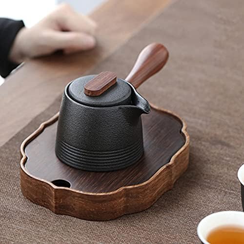 קומקום קרמיקה קומקום קרמי עם ידית עץ צדדית, חרסינה קונג פו יצרנית תה קומקום תה תה תה תה תה תה על תה
