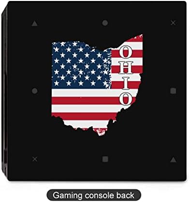מדינת אוהיו בציר אמריקאי דגל דבק מדבקת עור מגן מדבקת עבור פס 4 פרו / פס 4 דק בקר