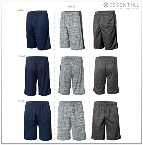 מכנסיים קצרים אתלטיים לגברים - מכנסי כדורסל לגברים - מכנסי ספורט קצרים לאימון, חדר כושר, ריצה