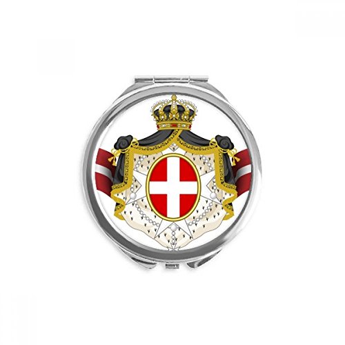 סמל סמל לאומי של דנמרק סמל יד קומפקטית מראה קומפקטית עגול זכוכית כיס נייד