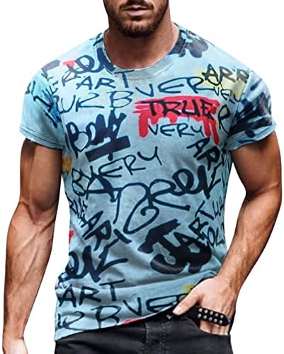 חולצות טריקו של XXBR Mens, Summer Strize Street Street Print Dript