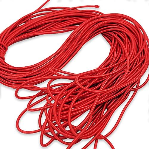 A045 אדום כבד כבד אלסטי חבל עגול חבל אלסטי, המשמש לחבל שיער, רגל מכנסיים, שרוך, תיק, בגדים, אורך כולל