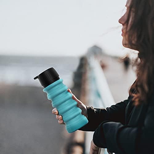 בקבוק מים מתקפל, BPA הניתן לשימוש חוזר להוכחת דליפה חינם סיליקון בקבוקי מים מתקפלים ניידים לטיולי