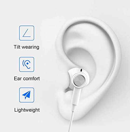 Hi-Res Extra Bass אוזניות רעש מבודדות אוזניות אוזניות קווית עם מיקרופון לאייפון, אייפד, MP3, Huawei,