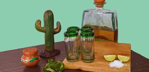 מקסטקיל-כוסות שוט טקילה מקסיקניות אותנטיות-סט טקילה של כוסות שוט - 4 יח ' - 2 עוז-זכוכית שוט מנופחת