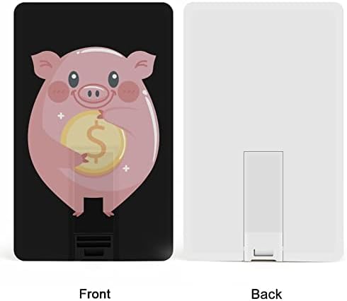 Pink Pig Dollar USB כונן פלאש עיצוב כרטיסי אשראי USB כונן פלאש כונן זיכרון מותאם אישית מקש מקל 32 גרם