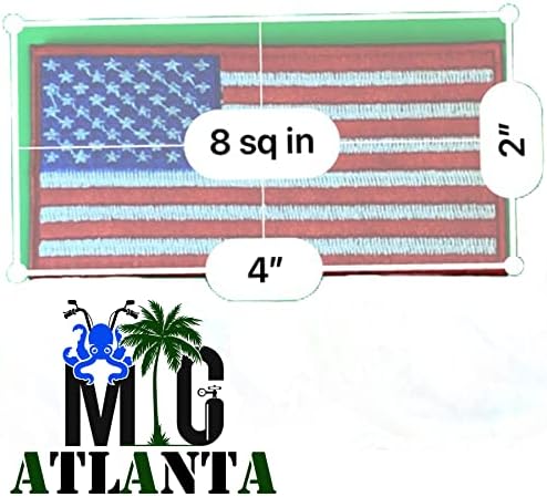 דגל אמריקאי חדש ארהב, ברזל רקום בארהב על תפירה על סמל הטלאים עם גבול אדום, דגל ארהב מיוצר באמריקה