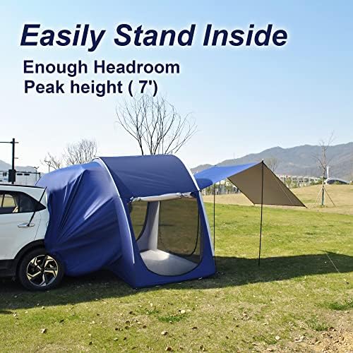 באוהל המכוניות יש אולם גבוה ודלתות מסך ענקיות - אוהלי רכבי שטח כוללים טונות של חלל פנים ואוורור -