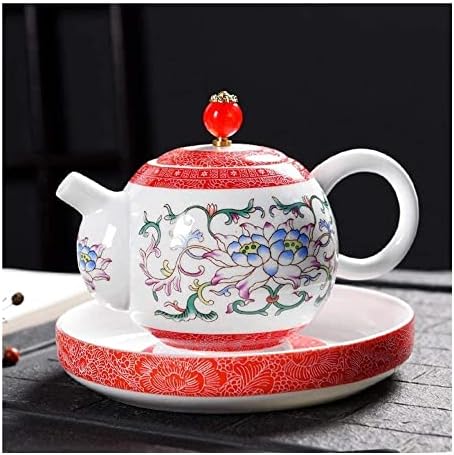 קומקום סיר תה צמחים עם קומקום קרמיקה פרח מסננת סיר קרמיקה עם פסטל צבע תה סט תה עם פילטר תה שחור סיר יחיד E360