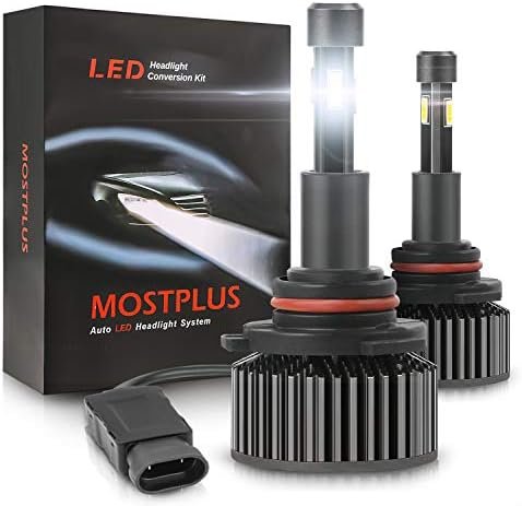 MostPlus LED 4 צדדים TX1860 צ'יפס פנס פנס גבוה/קרן נמוכה 9006 HB4 נורות לבנות ערכת סהכ 2 נורות 130W 13000LM