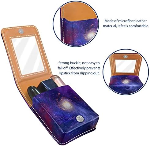 אוריואקאן שפתון מקרה עם מראה חמוד נייד איפור תיק קוסמטי פאוץ, יקום ערפילית גלקסי חלל