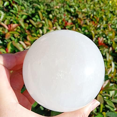 Roellg 2.2 £ / 3.3 קילוגרם איסלנד טבעי אבן קריסטל אבן לבן קלציט כדור גביש כדור כדור כדור ריפוי אבן בית קישוט מתנות