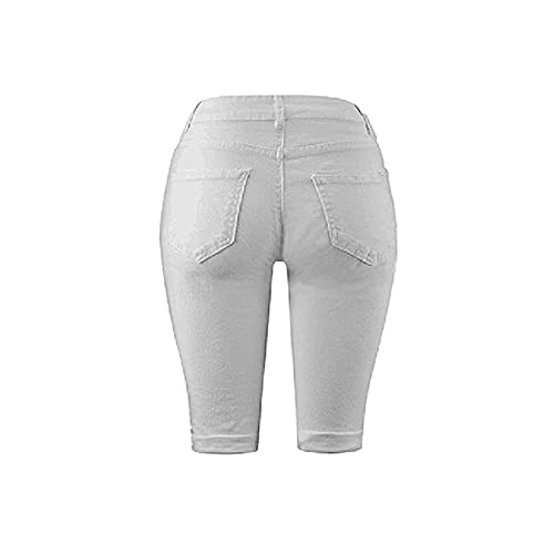 נשים של קרע ז 'אן מכנסיים במצוקה קיץ ברמודה קצר ג' ינס עם חור נהרס חור מזדמן שטף ג ' ינס קצר מכנסיים