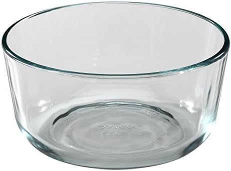 פיירקס 4-כוס עגול זכוכית אחסון צלחת עם כהה כחול פלסטיק כיסוי