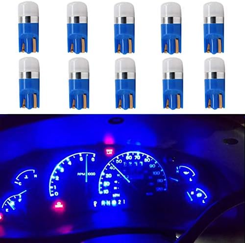 WLJH כחול בהיר T10 194 168 נורות LED לרכב דלת כיפת הפנים באדיבות מרווח צדדי אורות חניה W5W 2825, סט של 10