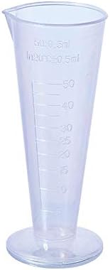 בטומשין 3 יחידות 50 מיליליטר כוס מדידה חרוטית מפלסטיק מטרי, עם זרבובית מזיגה מעברי מעבדה אפייה ביתית