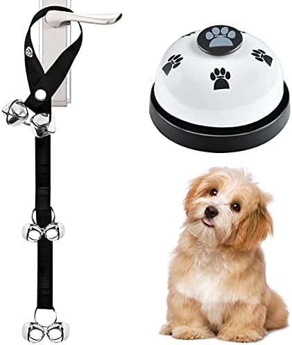 2 חבילה כלב פעמונים, לחיות מחמד אימון פעמוני ללכת מחוץ בסיר אימון ותקשורת מכשיר גדול רם כלב פעמון
