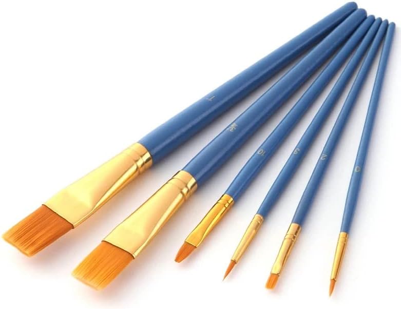 MJWDP מברשת מיניאטורה עט עט ניילון מברשת שיער שמן מקצועי בצבעי מים
