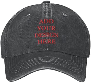 כובע ג'ינס בהתאמה אישית לגברים מעצב טקסט משלך לוגו תמונות טקסט משלך נשטף כובע בייסבול מתכוונן כובע אבא