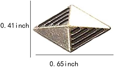 Duolai 30 pcs פשוט צורת יהלום פשוטים גילוף ארנקים עור כפתורי קונצ'וס דקורטיביים בורג מתכת ברג אחורי