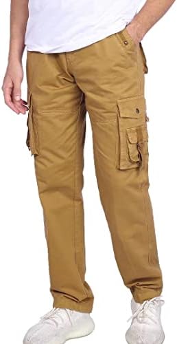 מכנסיים עבודה מטען לגברים כושר רגוע למתוח עם כיסים מקרית מכנסי טרנינג חיצוני גדול גבוה גברים