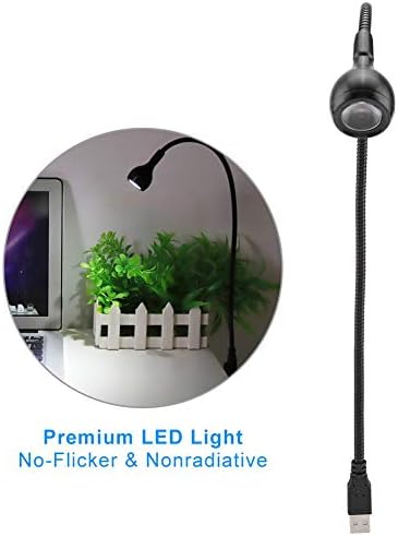 מנורת USB, קריאת אור, מאלומיניום סגסוגת תאורת מקלדת LED מיני גמישה שולחן סיבוב אור הגנה עין הגנה