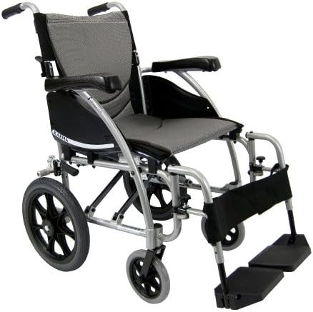 קרמן בריאות-115-ט פ ארגונומי אולטרה קל משקל כיסא גלגלים ידני, פרל כסף, 16 מושב רוחב