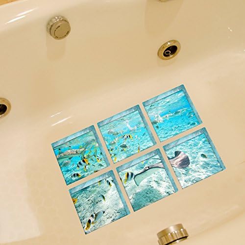 Chezmax האמבטיה העולמית מתחת למים דליקה מדבקות בטיחות מדבקות בטיחות לא -אמבטיה לא -אמבטיה מדבקות אמבט מדבקות