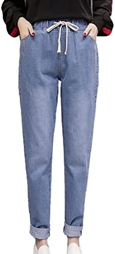 Maiyifu-GJ נשים מותניים אלסטיים ג'ינס ג'ינס ג'ינס ג'ינס מזדמן משיכה במצוקה נתיחה ג'ינס סקיני