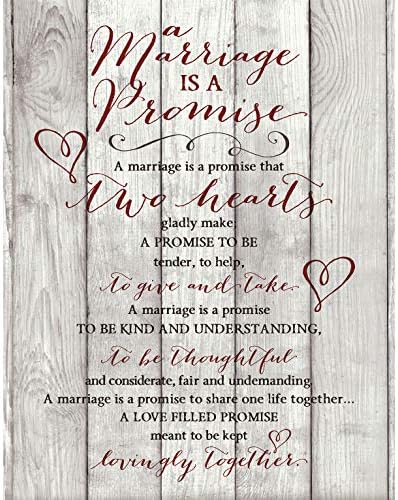 דקסה הבטחת נישואין תפילת לוח עץ-תוצרת ארה ב-11.75 איקס 15 - קישוט קיר מסגרת אנכית קלאסית / חור מנעול