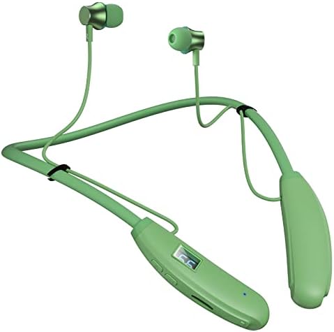 אוזניות Bluetooth רצועת צוואר, אוזניות ספורט אלחוטיות עם מיקרופון, זמן משחק באורך של 100 שעות וסטריאו HD לאוזניות