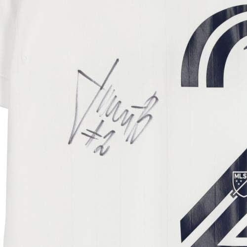 Boris Sekulic Chicago Fire חתימה חתימה משומשת 2 ג'רזי לבן מעונת MLS 2020 - גופיות כדורגל עם חתימה