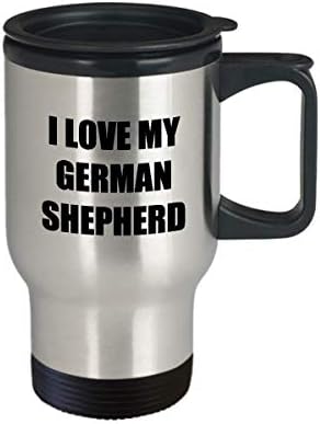 אני אוהב את ספל הנסיעות הרועה הגרמני שלי רעיון מתנה מצחיק רעיון חידוש קפה תה קפה 14oz נירוסטה