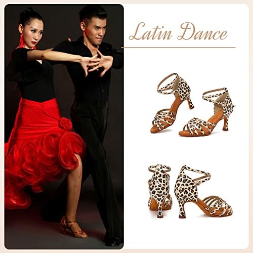 נעלי ריקוד לטינית לטינית Hroyl לנשים אולם נשפים תרגול נעלי ריקודים מקצועיות LP-217