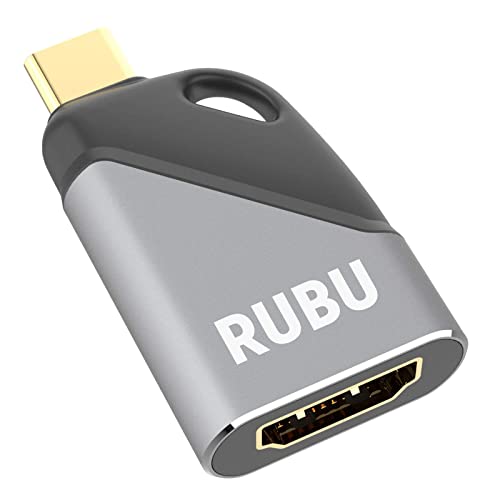 Rubu USB C ל- HDMI מתאם, מיני USB סוג C ל- HDMI 4K רזולוציית מתאם נשי Thunderbolt 3/4 תואם ל-
